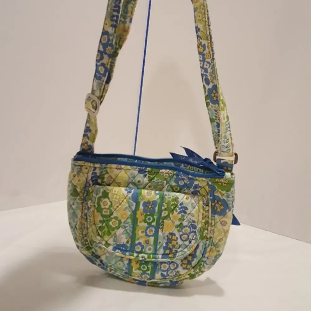 Vera Bradley‎ English Garden Flap Shoulder Bag Blue